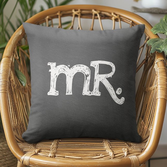 Chalkboard - Mr. Mister Cushion (Custom Pillow)