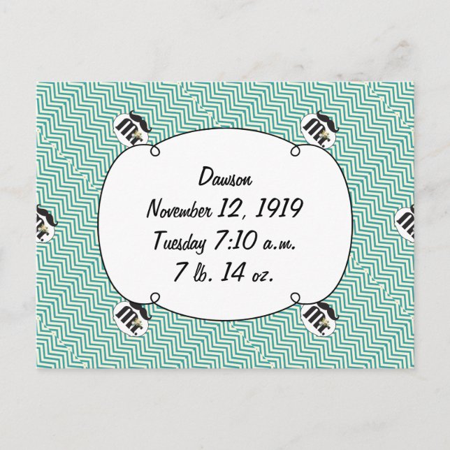 Chalkboard Mr Yellow and green Postcard (Front)