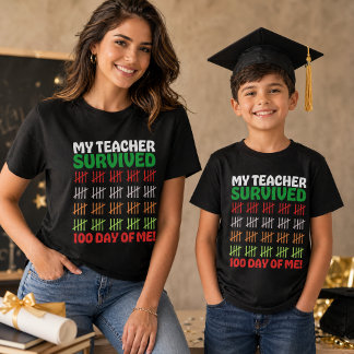 Chalkboard Multicolor 100 Days of School Kids & Te Tri-Blend Shirt