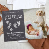 Chalkboard New Baby Modern Pet Newborn Photo