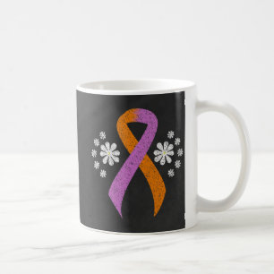 Chalkboard Orchid and Orange Awareness Ribbon Coffee Mug