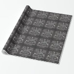 Chalkboard Our Beach Wedding Wrapping Paper<br><div class="desc">Trendy and popular chalkboard blackboard background in charcoal grey with white hand-written look text. Reminiscent of an old town shoppe or vintage appeal. Bring back vintage style with a dusty slate writing board. The shore is a perfect place to celebrate the big wedding day nuptials with this theme, use this...</div>