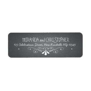 Chalkboard Personalised Return Address Labels
