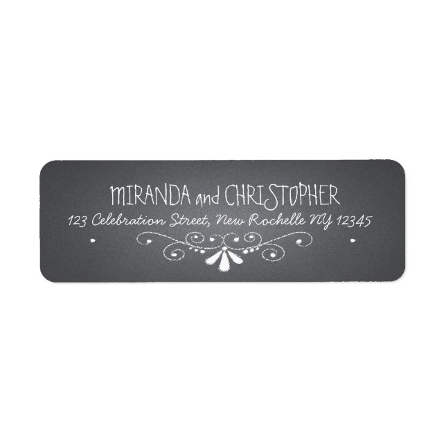 Chalkboard Personalised Return Address Labels (Front)