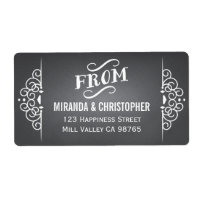 Chalkboard Personalised Return Address Labels
