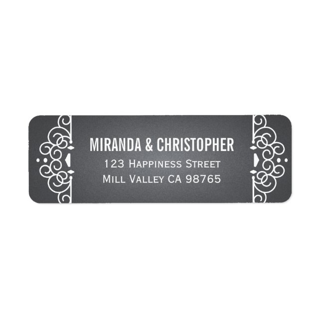 Chalkboard Personalised Return Address Labels (Front)