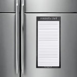 Chalkboard Personalised Shopping List Magnetic Notepad<br><div class="desc">Our "Chalkboard Personalised Shopping List Magnetic Notepad" features a chalkboard-style background and a white box with lines for your list.   Also available from our shop is a companion weekly menu. Personalise and Order yours today and remove stress from your weekly meal decisions.</div>