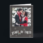Chalkboard Photo Christmas Card<br><div class="desc">Chalkboard Photo Christmas Card with Peace on Earth</div>