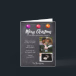 Chalkboard Photo Christmas Pregnancy Announcement<br><div class="desc">The excitement of your pregnancy can be shared with close family and friends with this Christmas chalkboard photo collage card. Entice then with other highlights from the year and surprise and delight them with the big news of baby's arrival month. Customise the special greeting, names, details, photos as you'd like....</div>