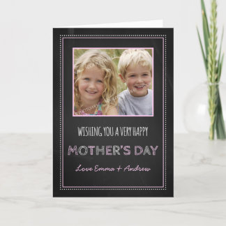 Chalkboard Photo Happy Mother's Day Card