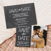 Chalkboard Photo Split Panel Wedding