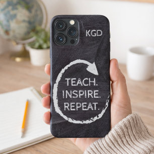Chalkboard Phrase Monogram iPhone 13 Pro Max Case