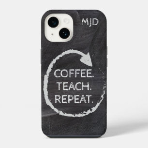 Chalkboard Phrase Monogram iPhone 14 Case