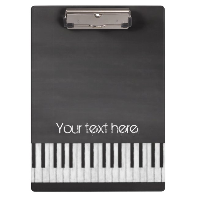Chalkboard Piano Keyboard Clipboard (Front)