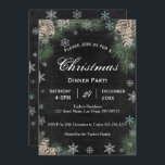 Chalkboard Pinecones Christmas Party Invitation<br><div class="desc">Chalkboard Pinecones Christmas Party Invitation, Pinecones Christmas Dinner Party Invitation Size: 12.7 cm x 17.8 cm Invitation Card Make custom invitations and announcements for every special occasion! Add photos and text to both sides of this flat card for no extra cost. Choose from twelve unique paper types, two printing options...</div>