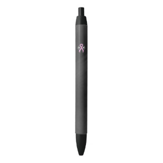 Chalkboard Pink Awareness Ribbon Black Ink Pen
