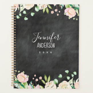 Chalkboard Pink Floral Planner