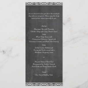 Chalkboard Posh Wedding Menu