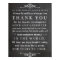 Chalkboard poster - thank you wedding sign