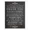 Chalkboard poster - thank you wedding sign
