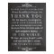 Chalkboard poster - thank you wedding sign