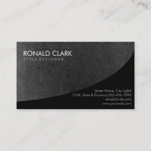 Chalkboard Professional Black Plain Business Card