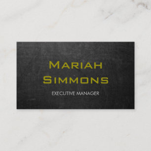 Chalkboard Professional White Contemporary Manager Business Card