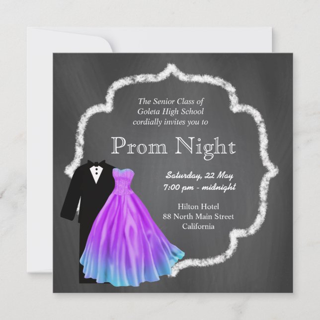 Chalkboard Prom Invitation (Front)