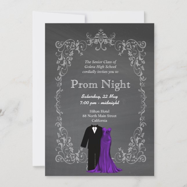 Chalkboard Prom Invitation (Front)