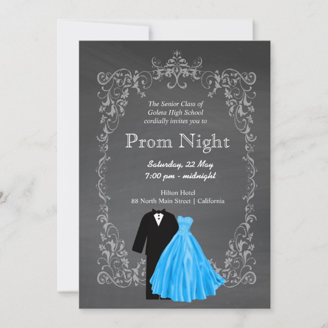 Chalkboard Prom Invitation (Front)