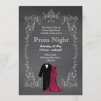Chalkboard Prom Invitation