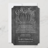 Chalkboard Pumpkin Thanksgiving Invitation (Front)
