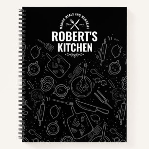 Chalkboard Recipe Journal Custom Name