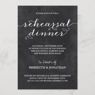 Chalkboard Rehearsal Dinner Invitation