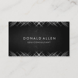 Chalkboard Retro Black Professional Educational Business Card