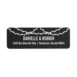 Chalkboard Return Address Labels with Lights