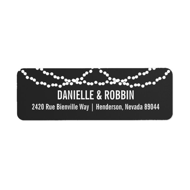 Chalkboard Return Address Labels with Lights (Front)