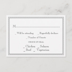 Chalkboard RSVP Wedding Card