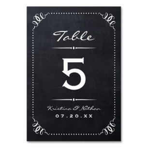 Chalkboard Rustic Chic Table Numbers