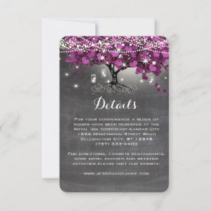 Chalkboard Sangria Wine Forest Heart Leaf  RSVP Card