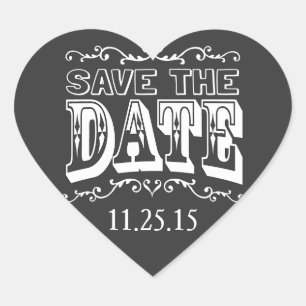 Chalkboard Save the Date Wedding Stickers