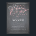 Chalkboard Script Pink Wedding Invitation<br><div class="desc">Sophisticated charm. This Chalkboard Script invitation sets the tone for a nostalgic yet modern wedding. Vintage chalk typography in Peony Pink creates the perfect POP against an on-trend chalkboard background. Matching Save-the-Date and Response card are also available. Add an Envelopments wedding stamp from our extensive postage collection to match perfectly...</div>