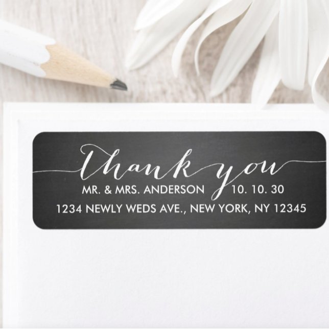 Chalkboard Script Wedding Thank You (Creator Uploaded)