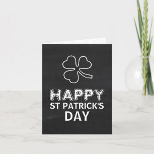 Chalkboard Shamrock, St Patrick's Day Card