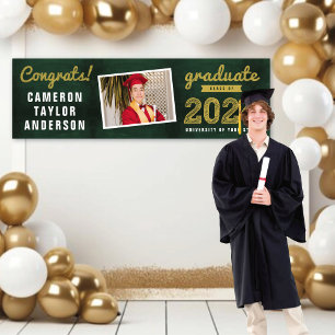 Chalkboard Sketch 2025 Congrats Photo Graduation Banner
