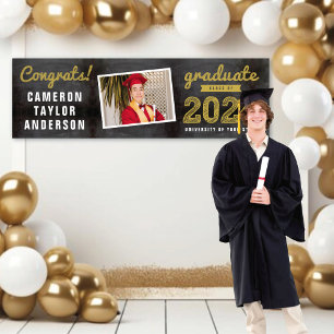 Chalkboard Sketch 2025 Congrats Photo Graduation Banner