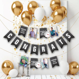 Chalkboard Sketch Class Of 2026 Photo Grad Party Bunting