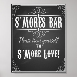 Chalkboard S'more Bar wedding party print