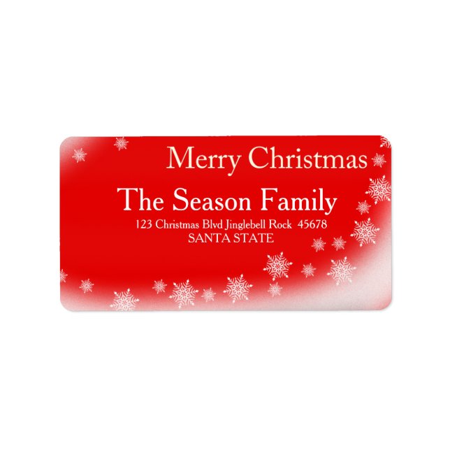 Chalkboard Snowflake Christmas  address label (Front)