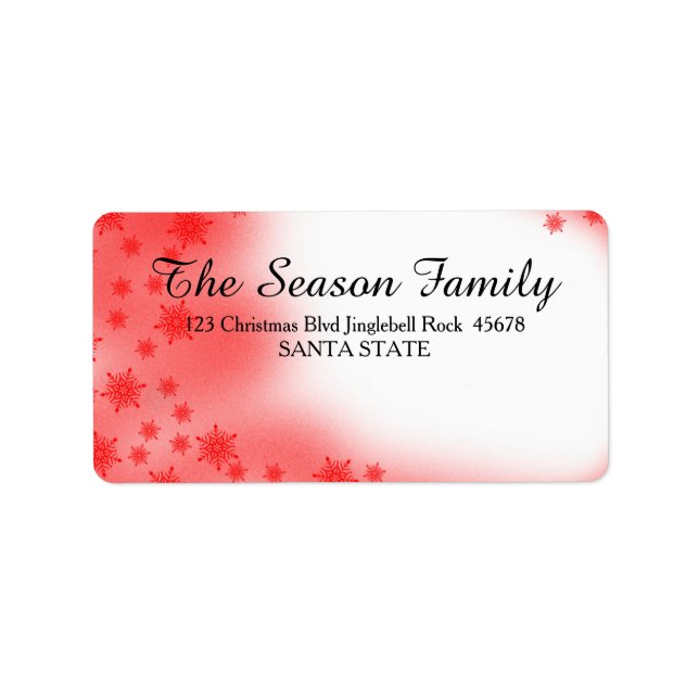 Chalkboard Snowflakes address label (Front)